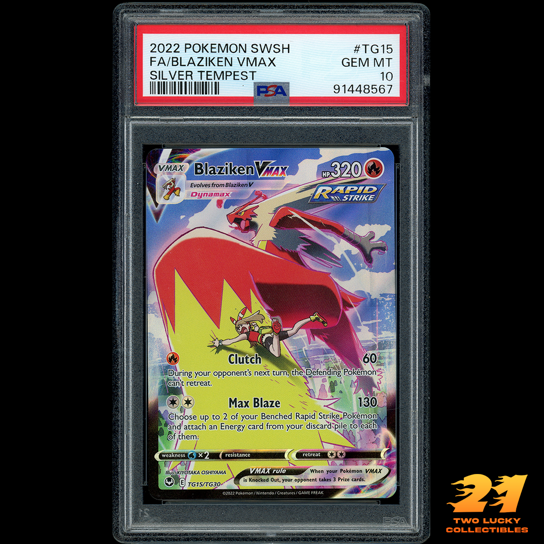 Pokemon Silver popular Tempest Blaziken Vmax PSA 9